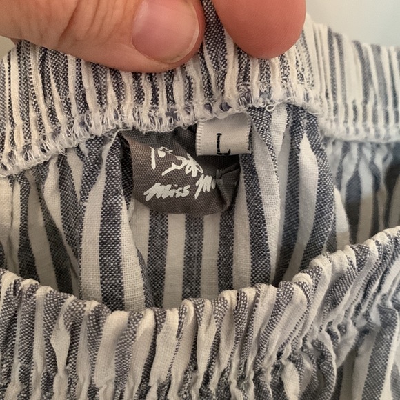 French Linen Blue and White Striped Dress - Picture 4 of 7